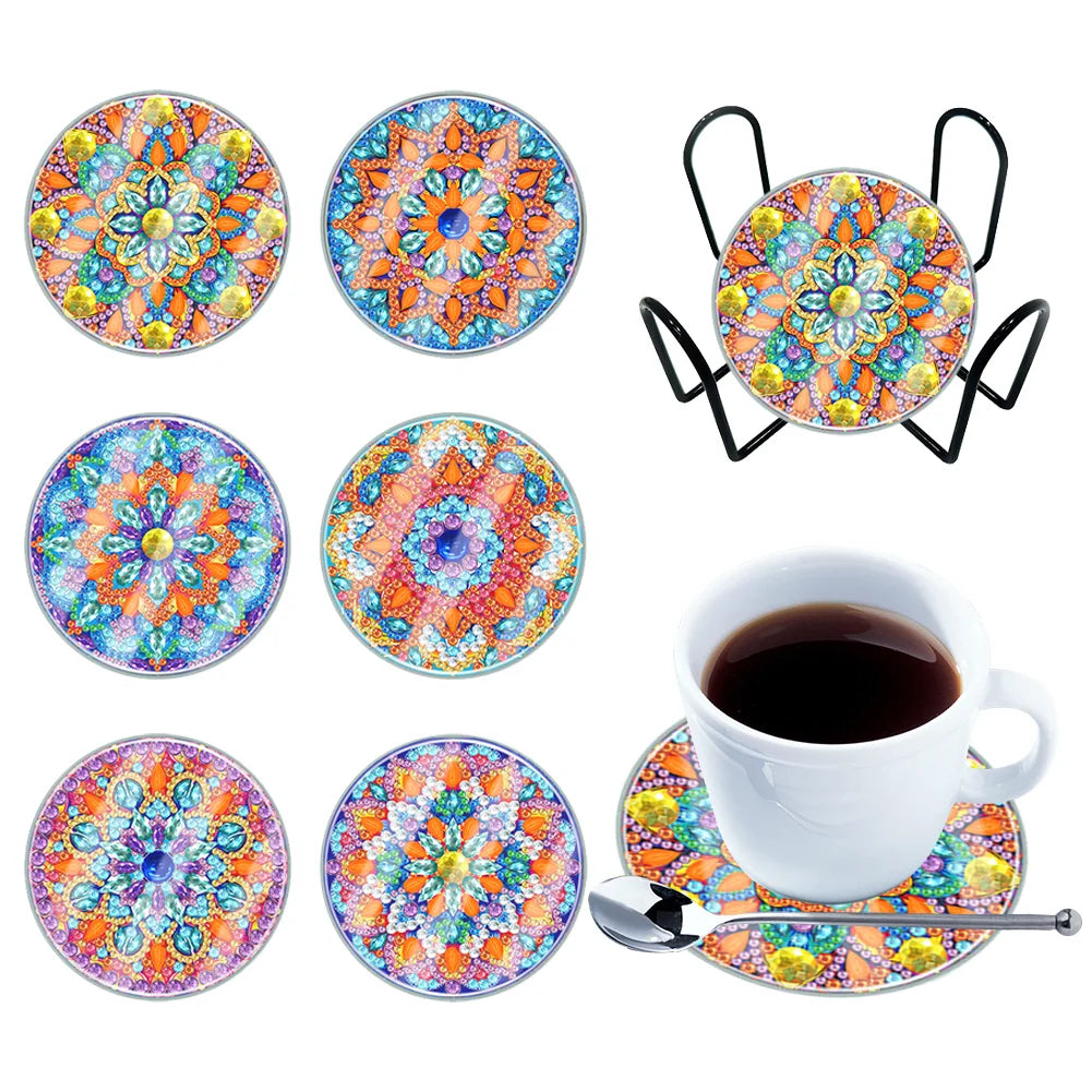 DIY Waterproof Case Classic Mandala A Gift Decor Set - Diamond Coasters