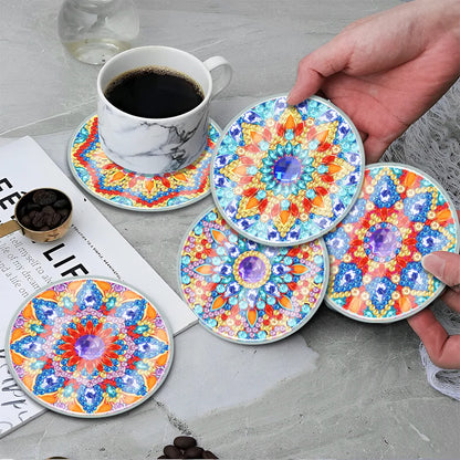 DIY Waterproof Case Classic Mandala B Gift Decor Set - Diamond Coasters