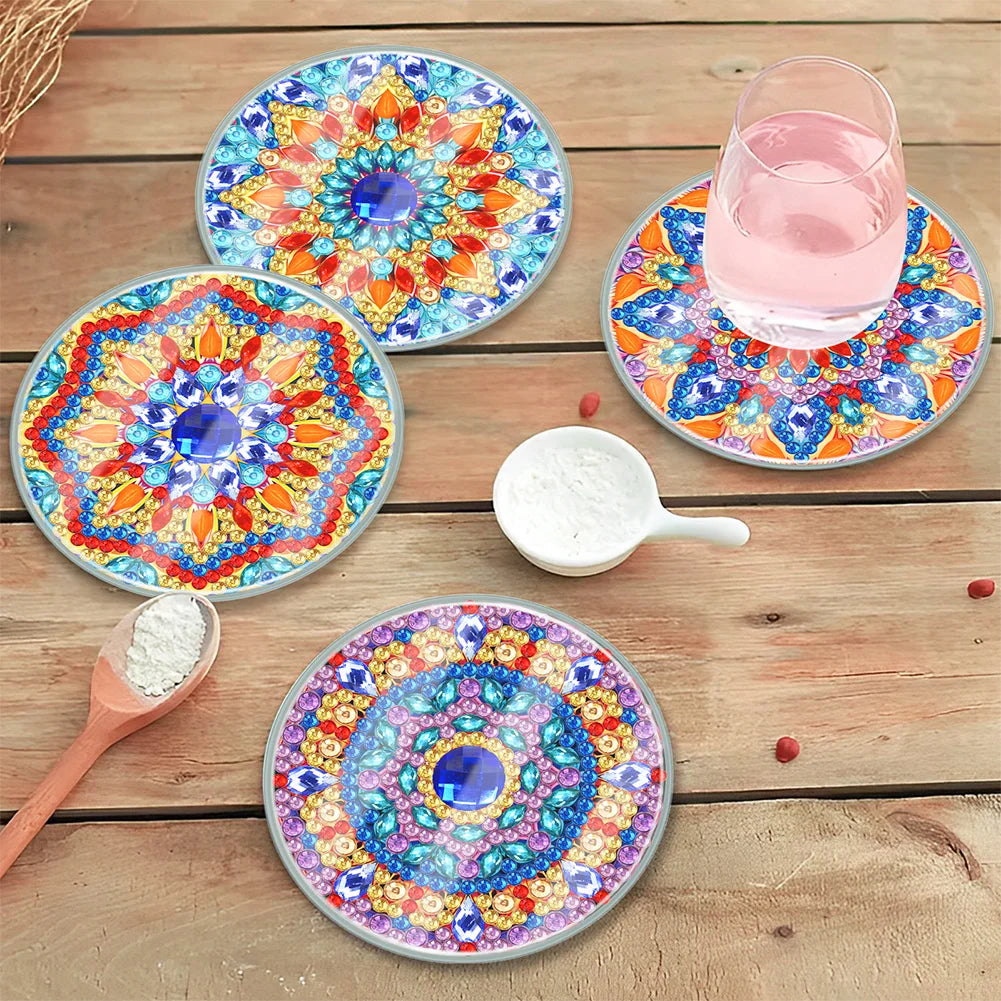 DIY Waterproof Case Classic Mandala B Gift Decor Set - Diamond Coasters