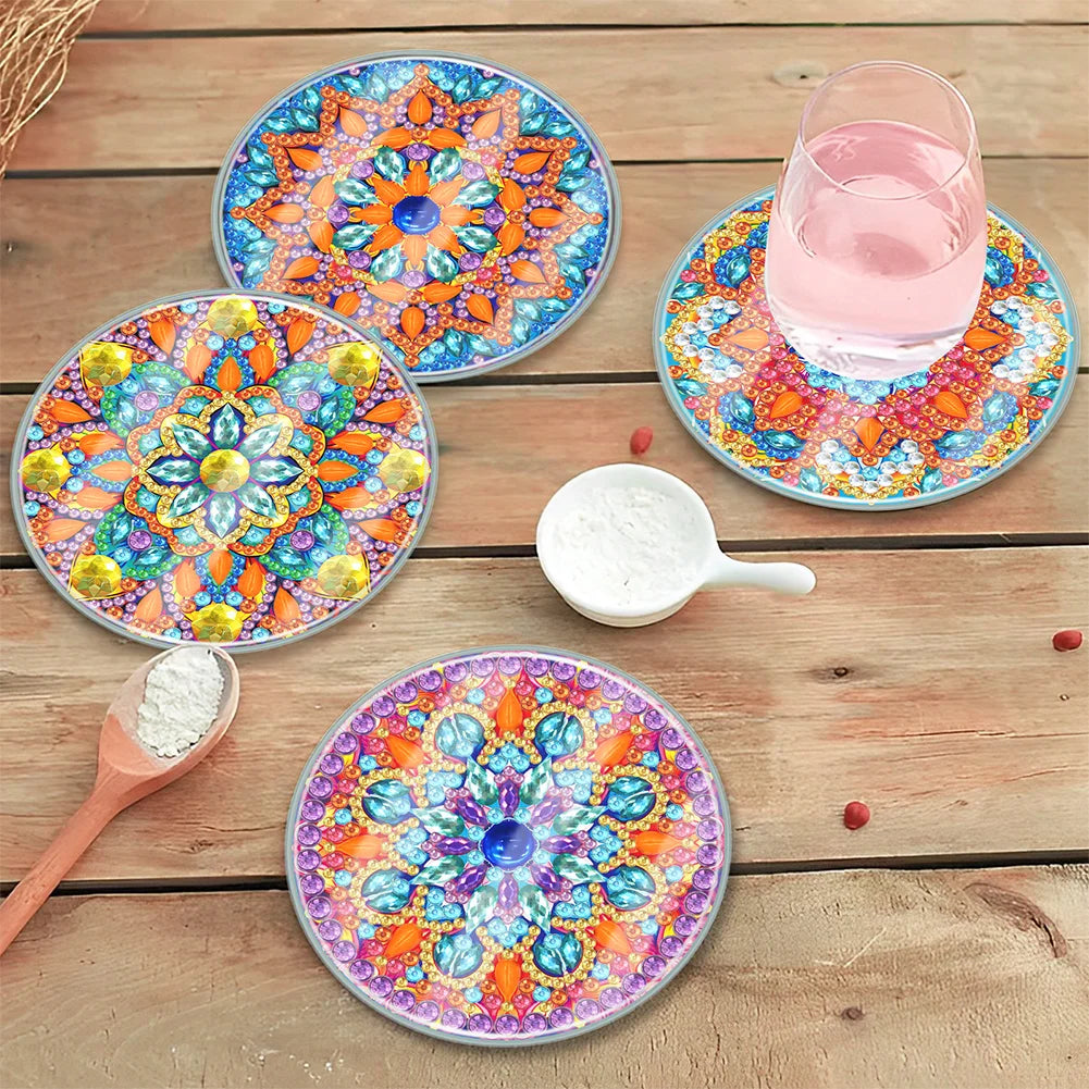 DIY Waterproof Case Classic Mandala A Gift Decor Set - Diamond Coasters