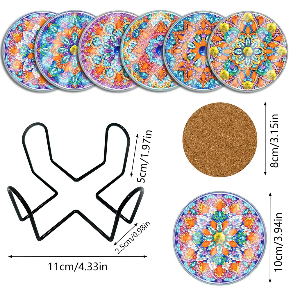 DIY Waterproof Case Classic Mandala A Gift Decor Set - Diamond Coasters