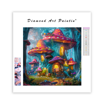 Fairy Mushroom House - Diamond Painting