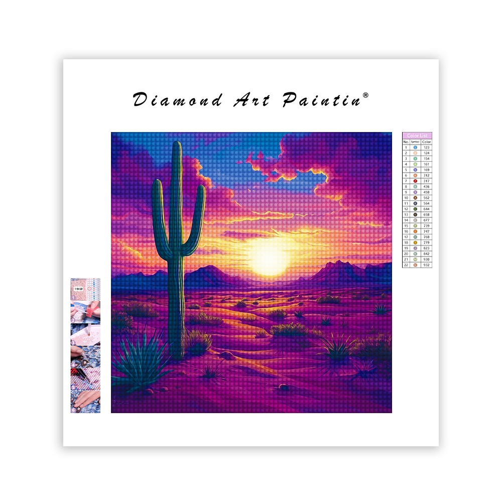 Vibrant Desert At Suns - Diamond Painting