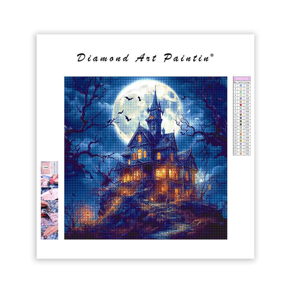 Haunted House On Hill - Diamond Painting