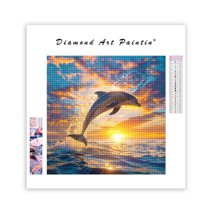 Dolphin Sunset - Diamond Painting