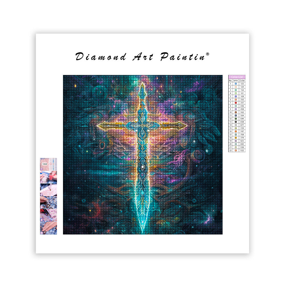 Magic Cross Sword-Diamond Painting