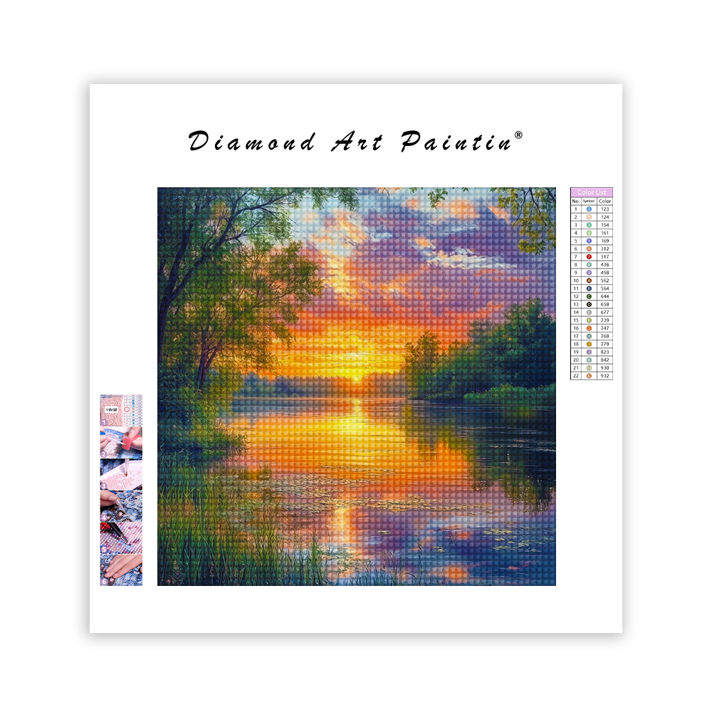 Peaceful Sunset - Diamond Painting