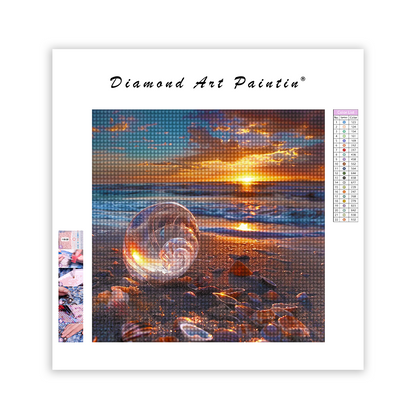 Beach At Sunset - Diamond Painting