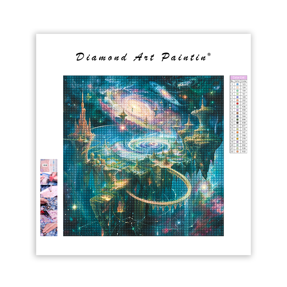 Floating Islands Connected - Diamond Painting