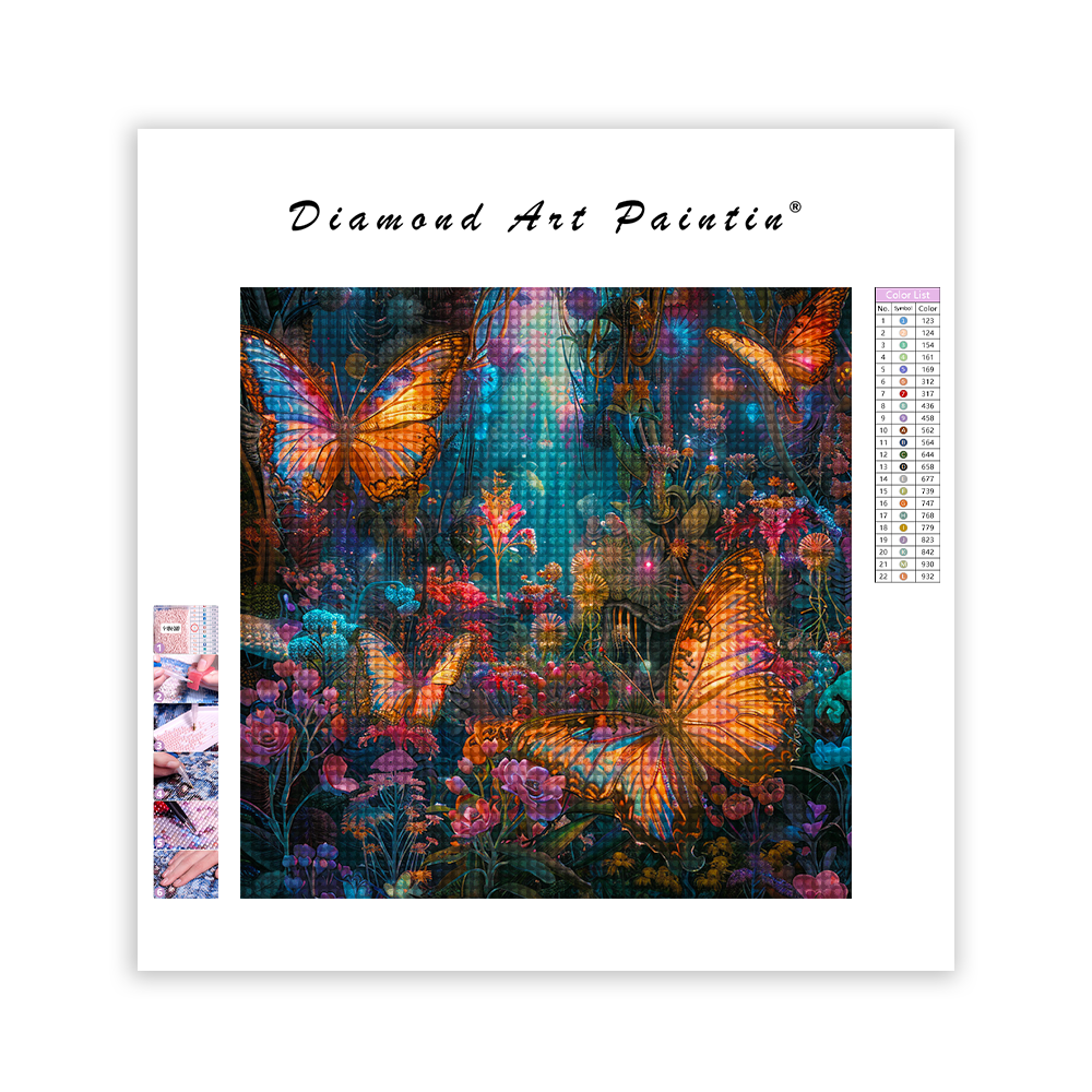 Colorful Butterflies - Diamond Painting