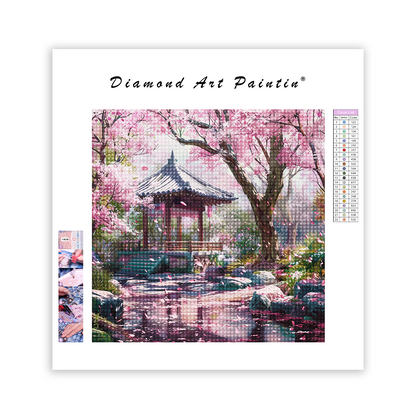 Cherry Blossom Garden-Diamond Painting