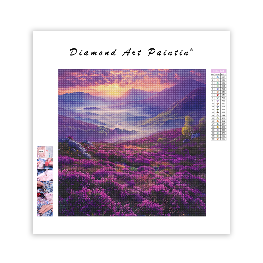 Purple Scenery - Diamond Painting