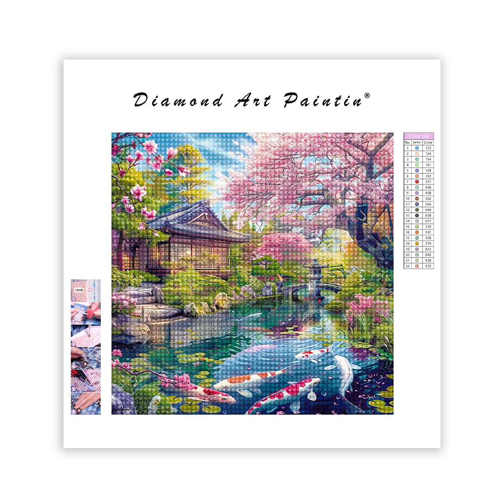 Garden Fish Pond - Diamond Painting