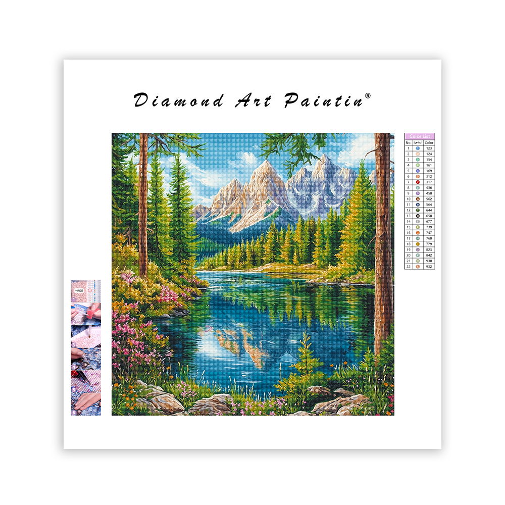 Lake Surrounded - Diamond Painting