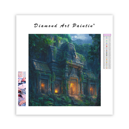 Ancient Temple In The Jungle - Diamond Painting