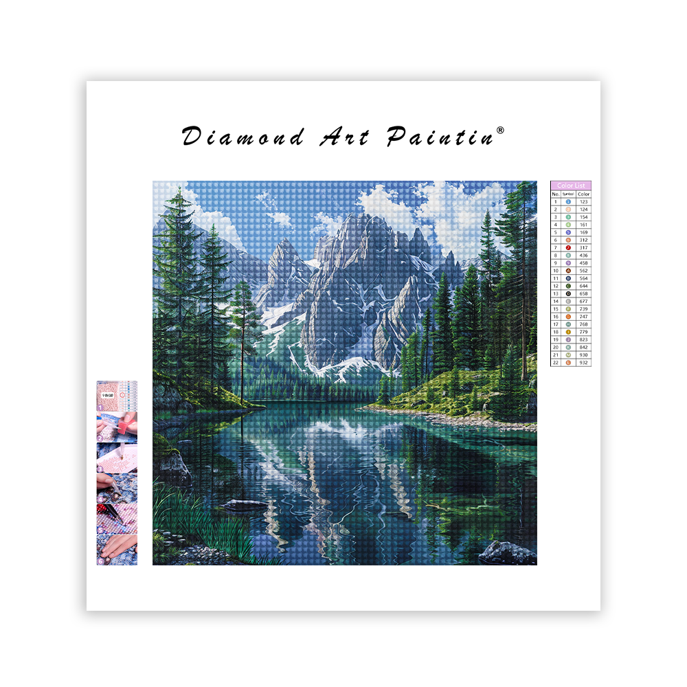 Pristine Mountain Lake - Diamond Painting