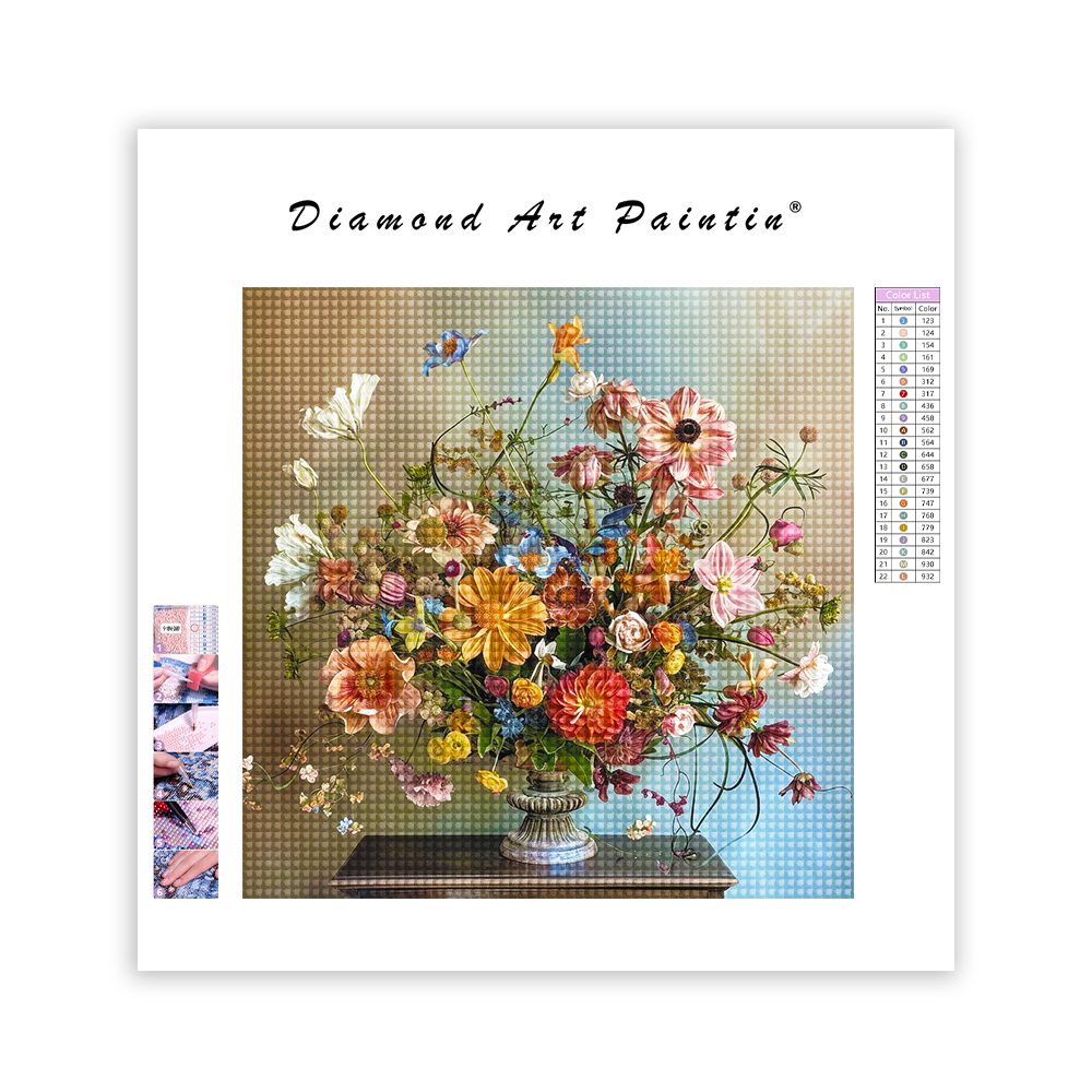 Flower Basket - Diamond Painting