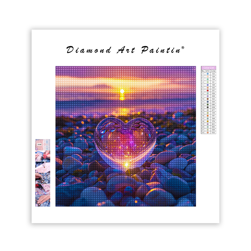 Love Stone on the Beach - Diamond Painting