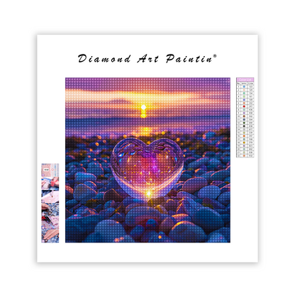 Love Stone on the Beach - Diamond Painting