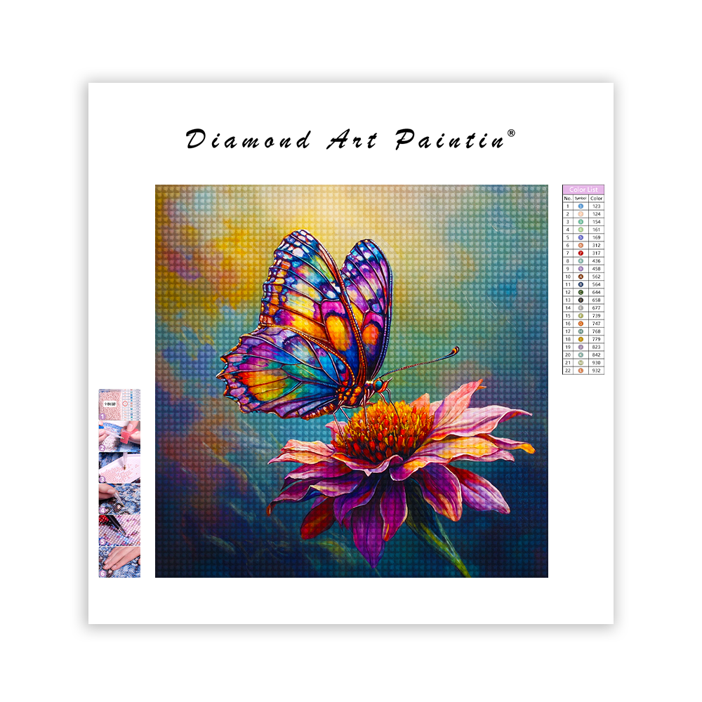 Vibrant Butterfly - Diamond Painting