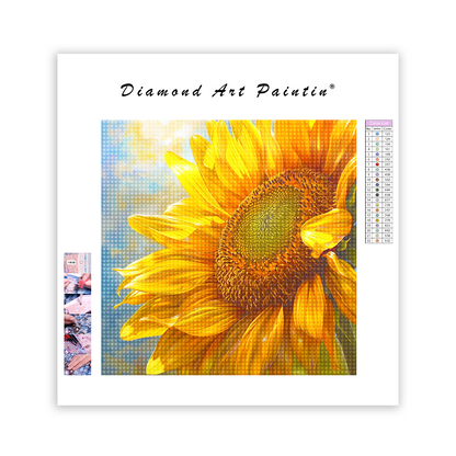 Open Sunflower - Diamond Painting