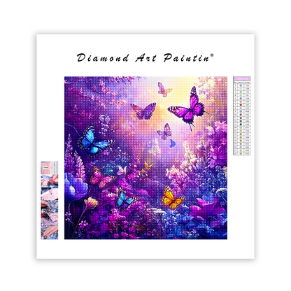 Vibrant Violet Garden - Diamond Painting