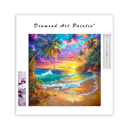 Tropical Sunny Palm Trees - Diamond Painting