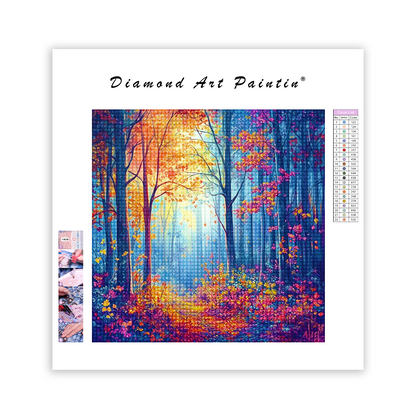 Forest With Glowing - Diamond Painting