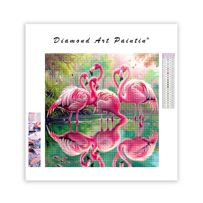 Flamingo Flock - Diamond Painting