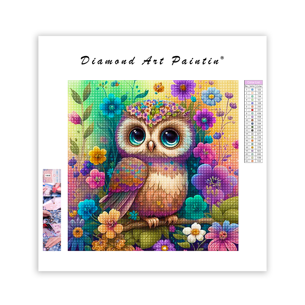 Cute Fluffy Baby Owl - Diamond Painting