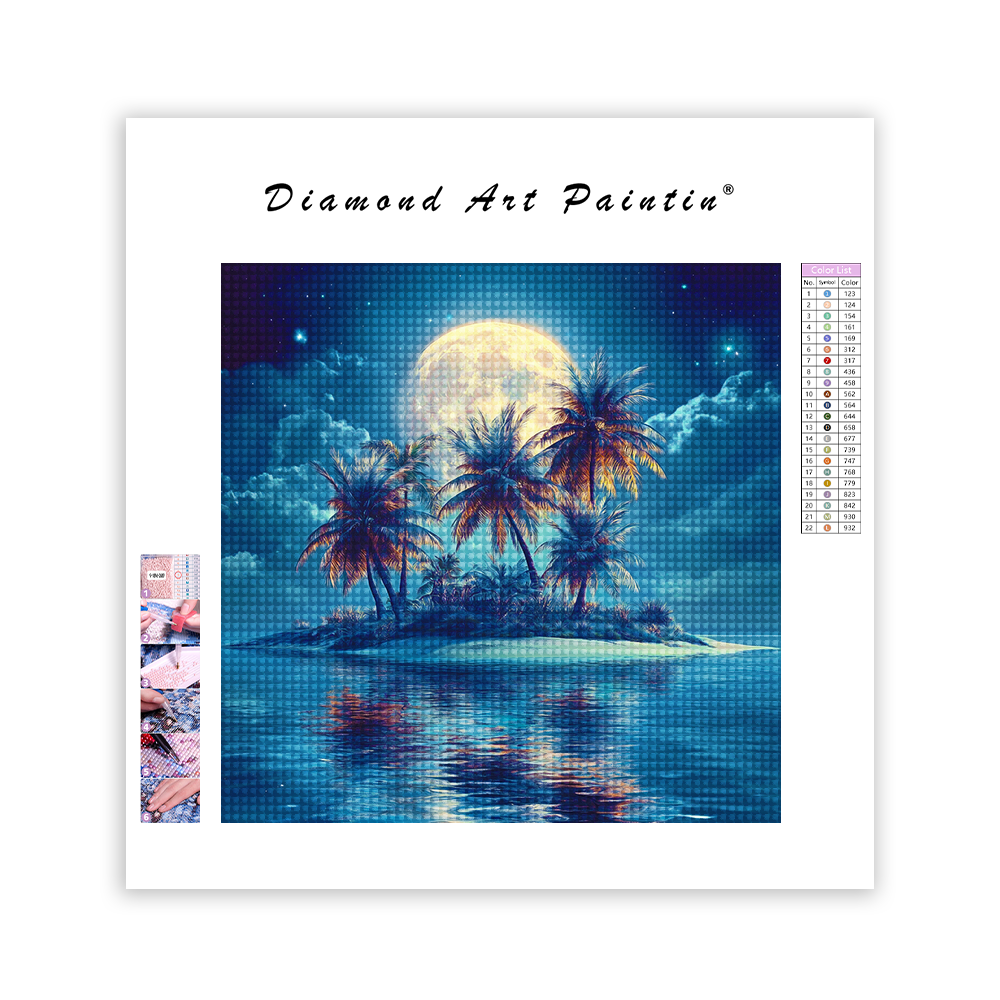 Tranquil Tropical Island - Diamond Painting