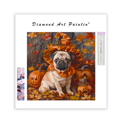 Halloween Pug - Diamond Painting