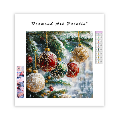 Christmas Snowflakes and Ornaments - Diamond Painting