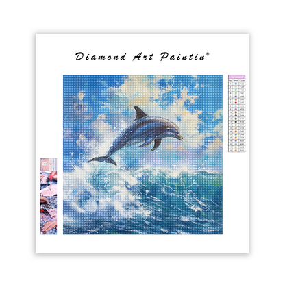 Dolphin Jumping Out Of The Sea-Diamond Painting