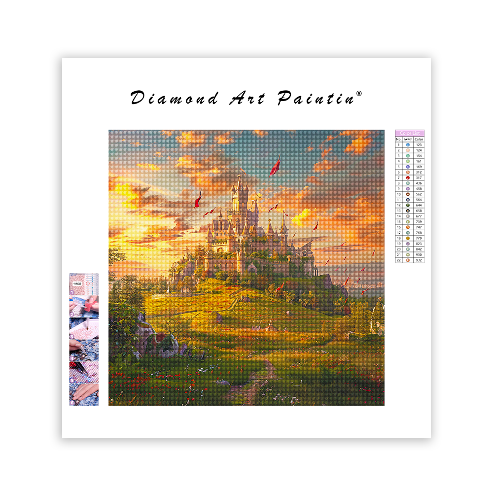 Hill Bathed - Diamond Painting