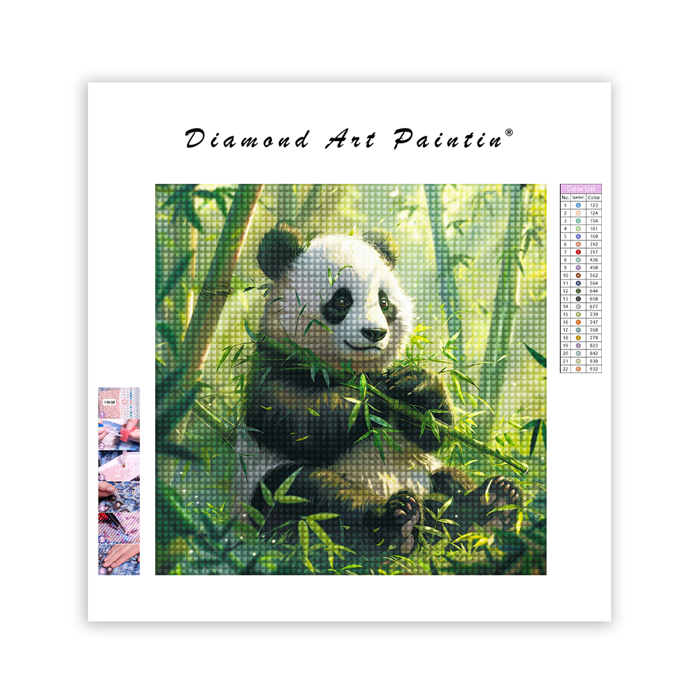 Panda In The Bamboo Forest - Diamond Painting