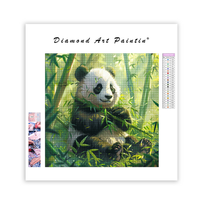 Panda In The Bamboo Forest - Diamond Painting