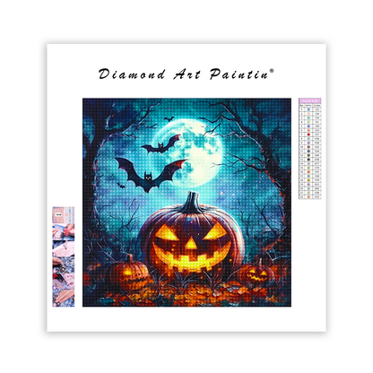 Jack Lantern in Foreground - Diamond Painting