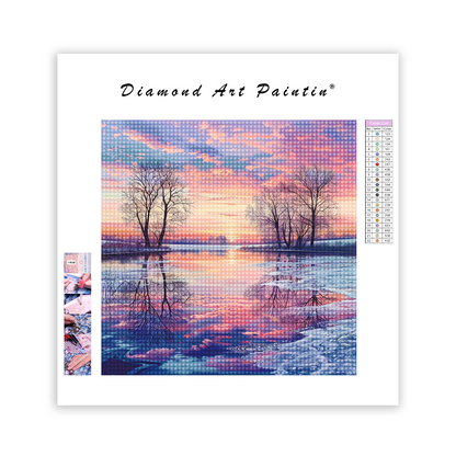 Sunset Lake - Diamond Painting