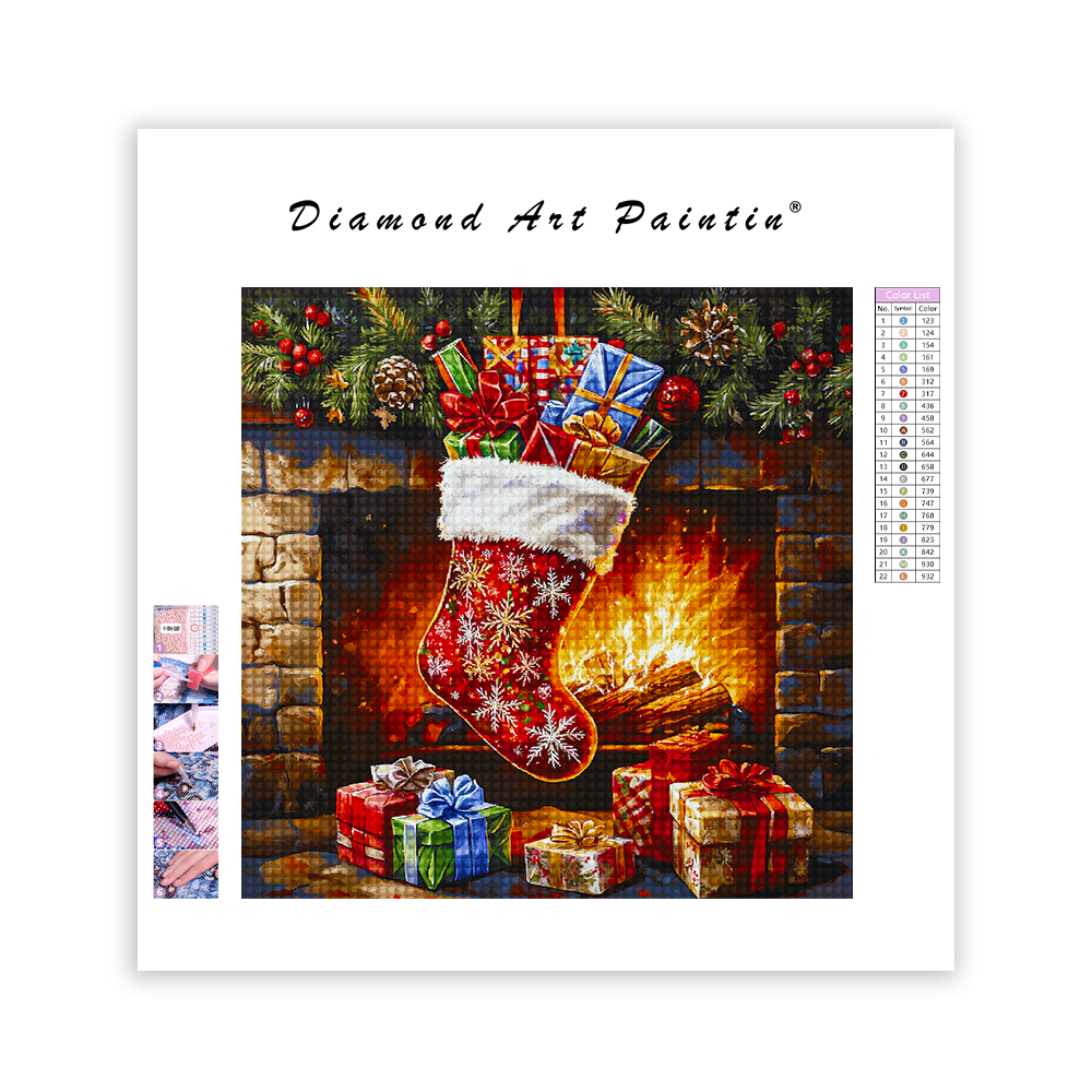 Christmas Stocking Overflowing - Diamond Painting