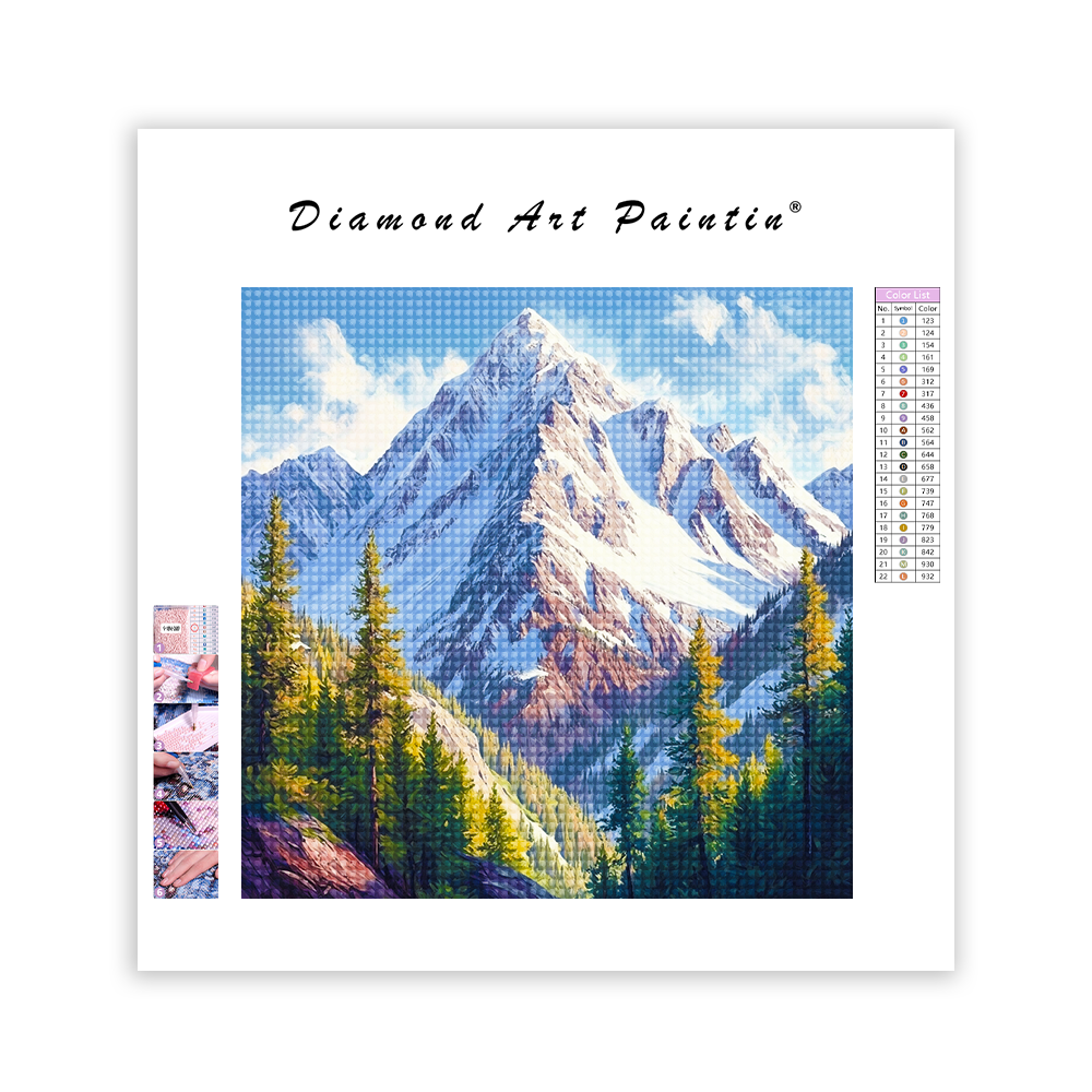 Snow Covered Mountain - Diamond Painting