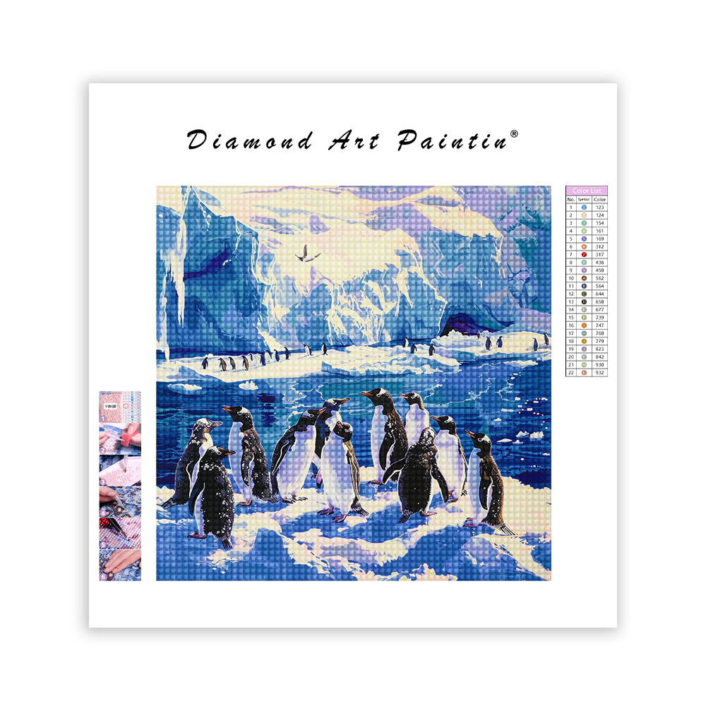 Penguin Colonies In Antarctica - Diamond Painting