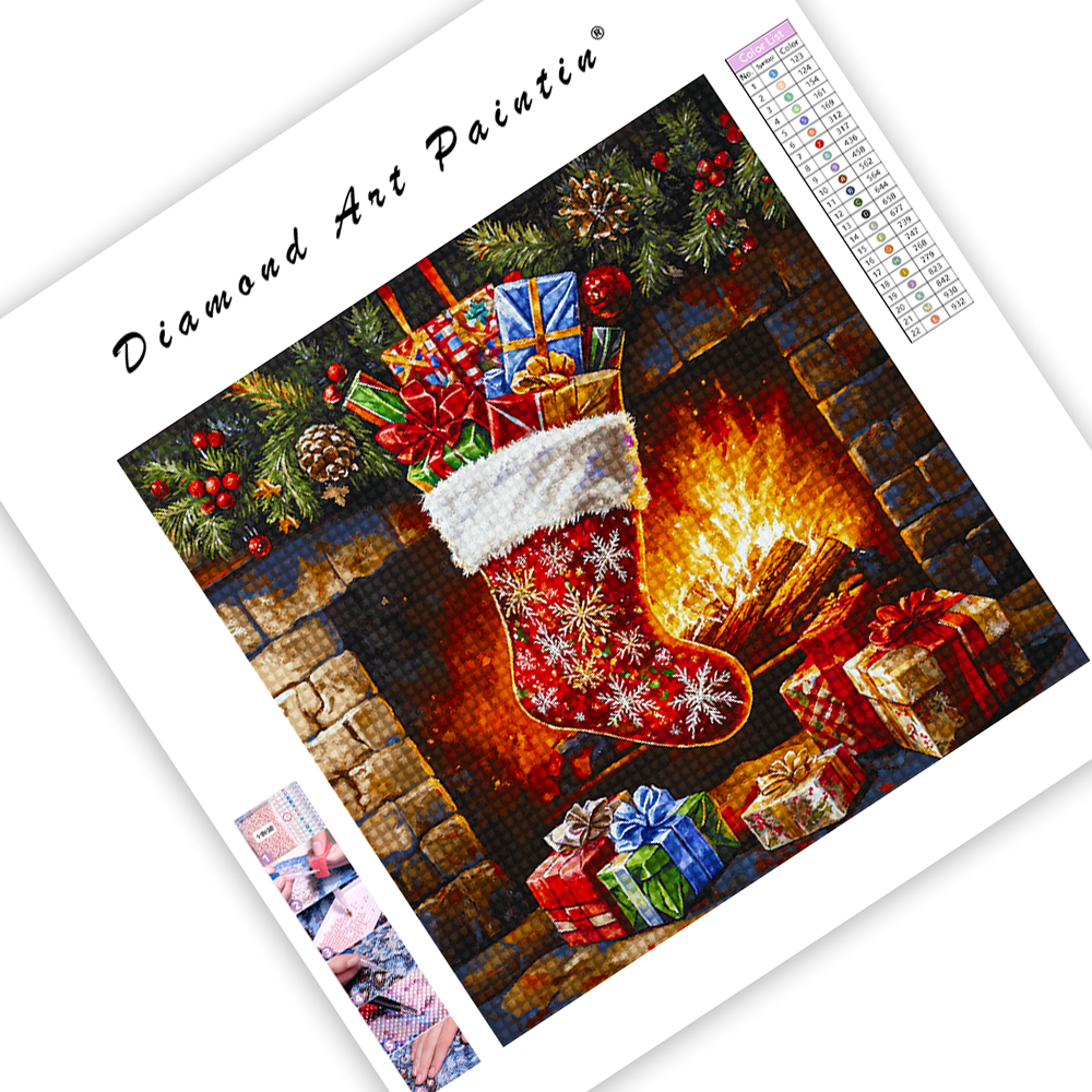 Christmas Stocking Overflowing - Diamond Painting