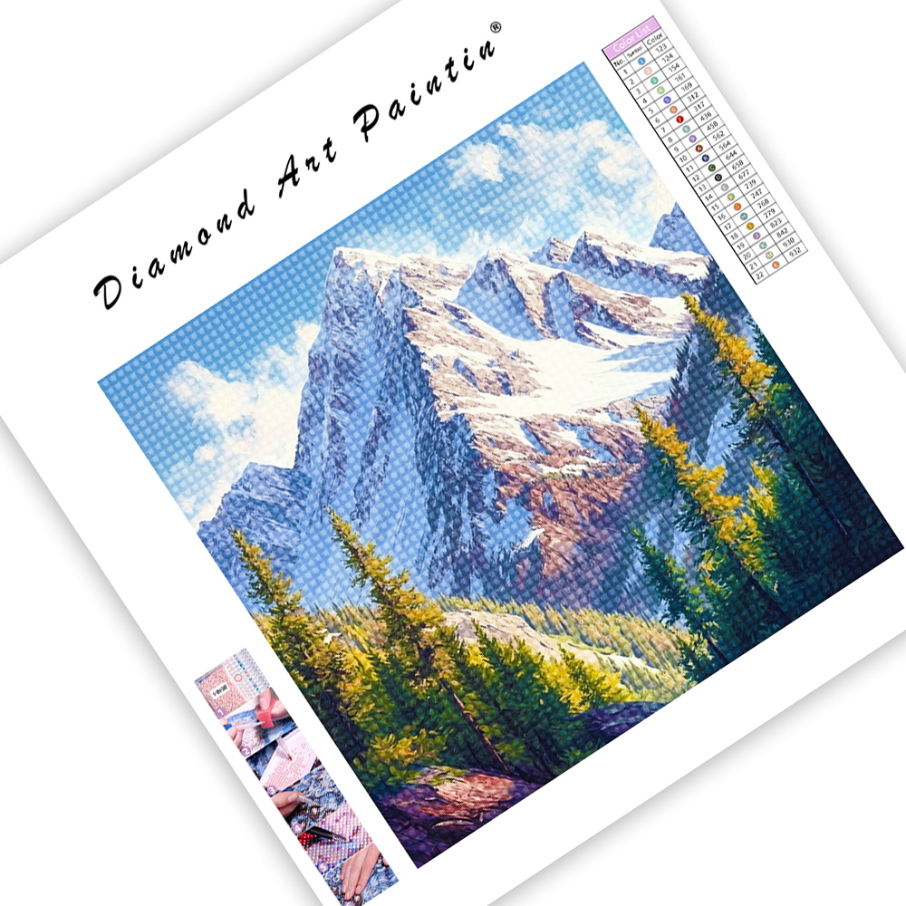 Snow Covered Mountain - Diamond Painting