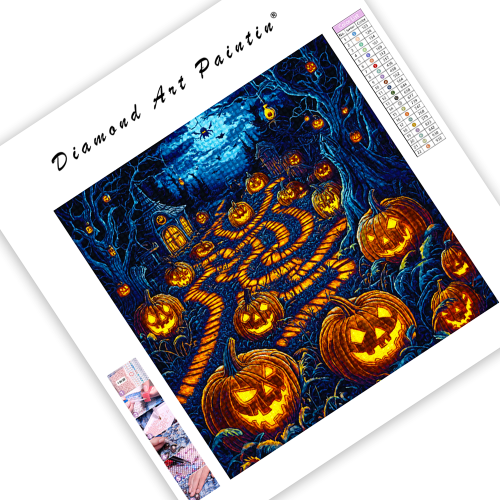 Pumpkin Lantern Maze - Diamond Painting