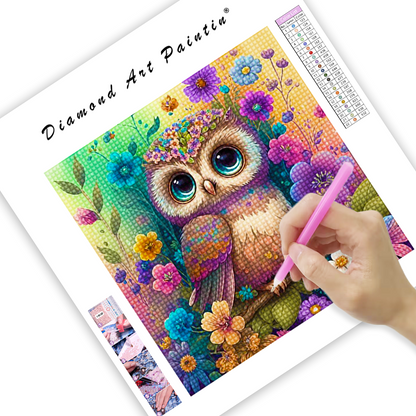 Cute Fluffy Baby Owl - Diamond Painting