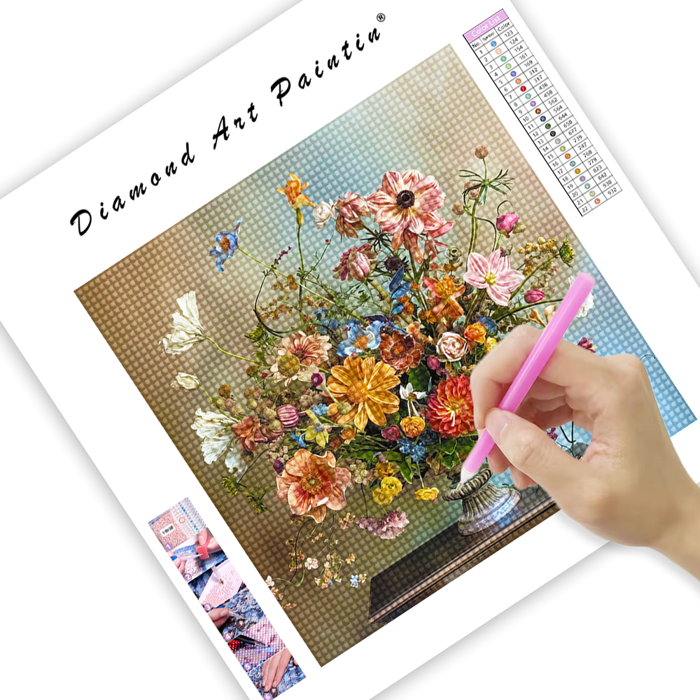 Flower Basket - Diamond Painting