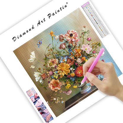 Flower Basket - Diamond Painting