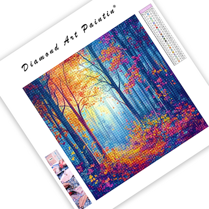 Forest With Glowing - Diamond Painting