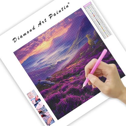 Purple Scenery - Diamond Painting